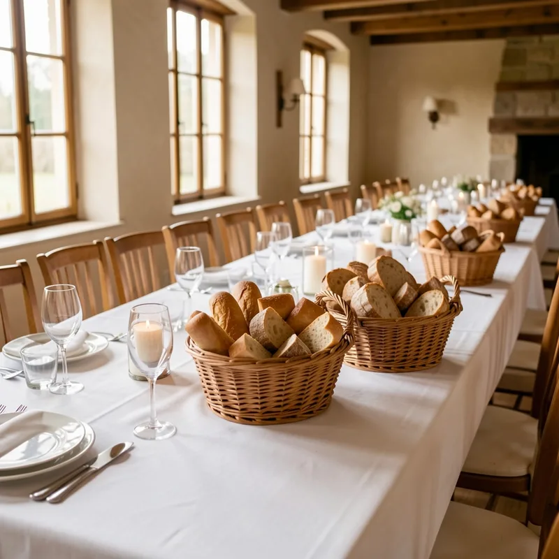Quantité de pain par personne pour un mariage : le bon calcul